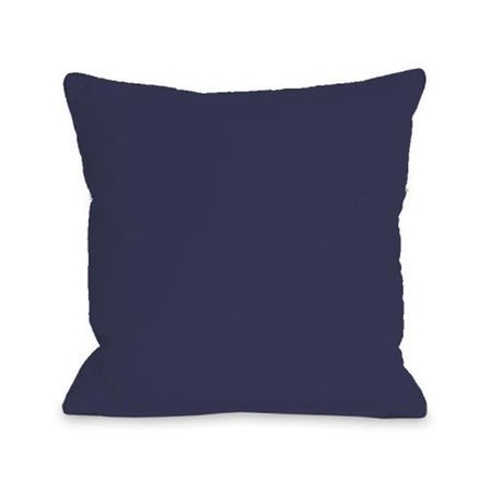 ONE BELLA CASA One Bella Casa 74711PL16 16 x 16 in. Solid Color Pillow - Midnight Blue 74711PL16